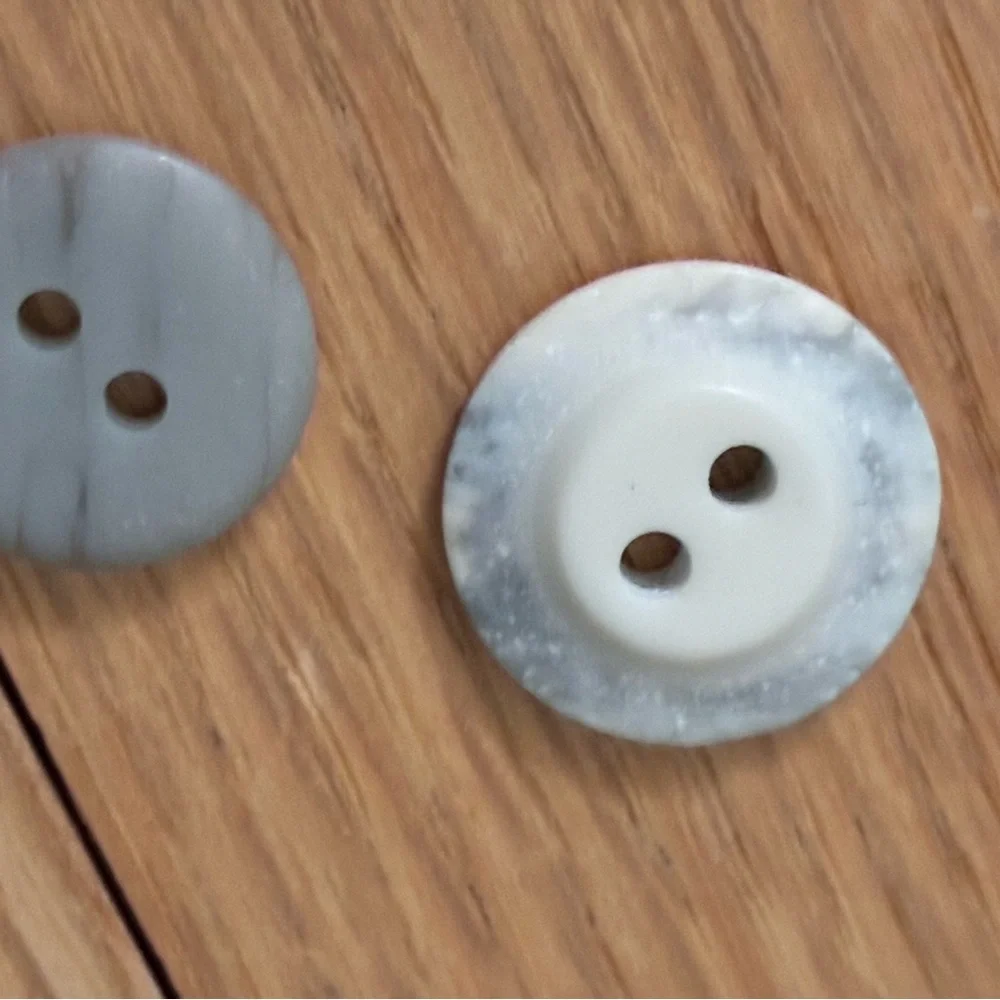 Vintage Buttons 1960’s, 1970’s GREY colors. 14 asstd buttons. Lucite/plastic.